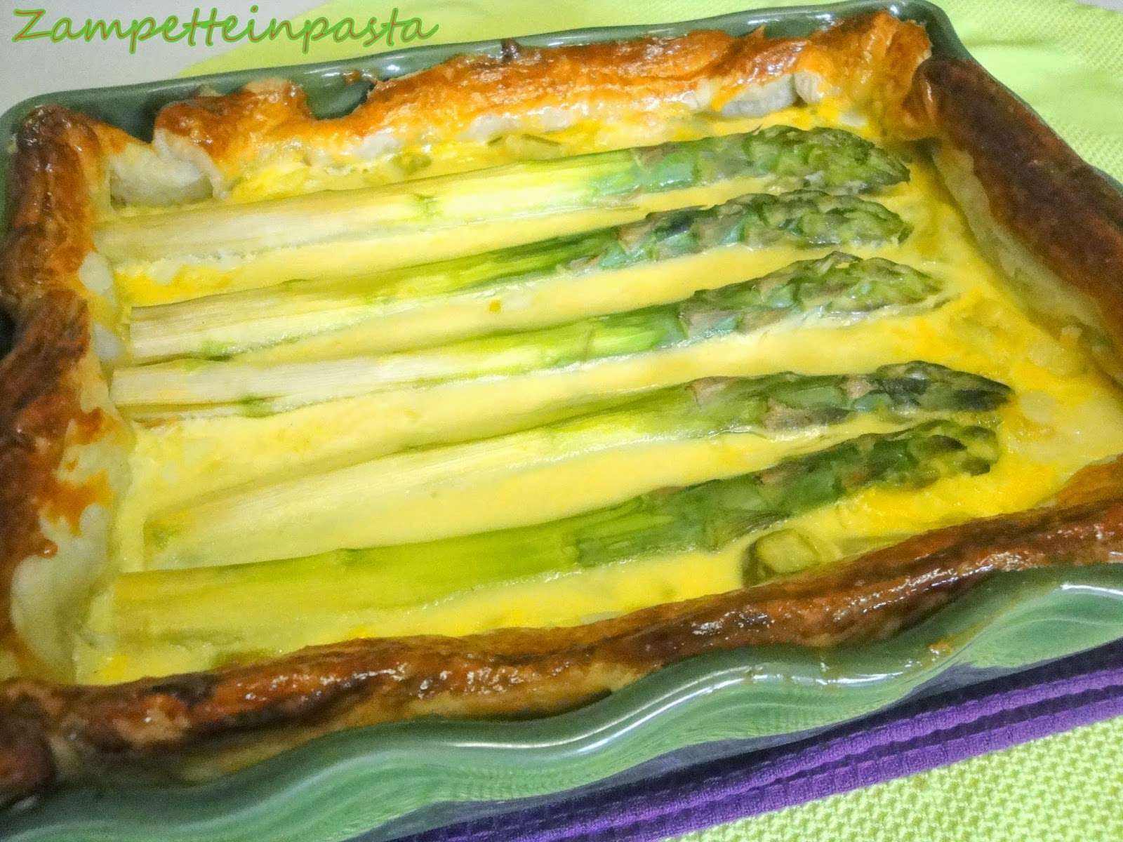 QUICHE DI ASPARAGI ZAMPETTE IN PASTA