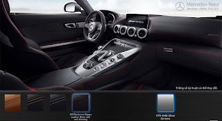 Màu nội thất Mercedes AMG GT S 2018 Nội thất Mercedes AMG GT S 2018 màu Đen Leather chỉ Đỏ 631