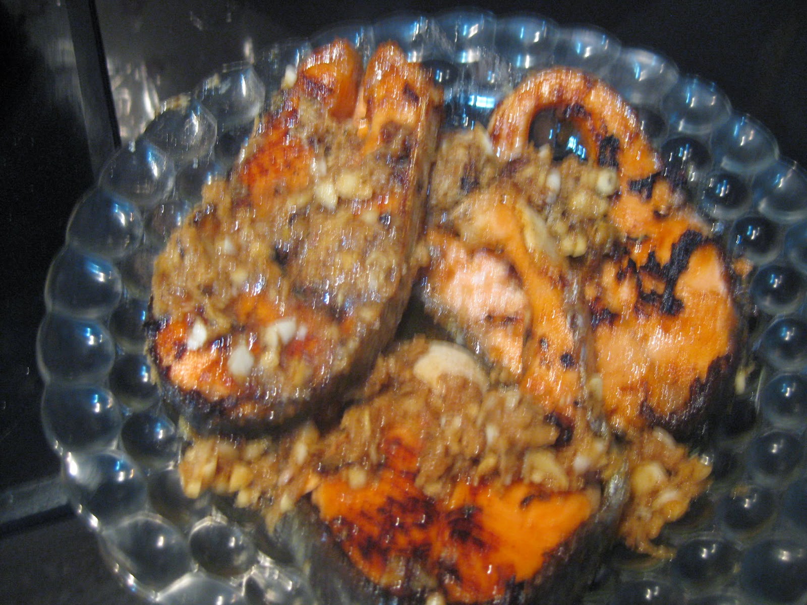 TO INDULGE ONESELF................. Ginger Garlic Pan fry salmon steak