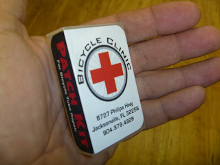 bicycle patch and solution