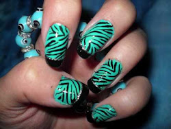 nail designs zebra nails simple acrylic turquoise fingernail tattoos labels tip teal cool polish silver tattoo