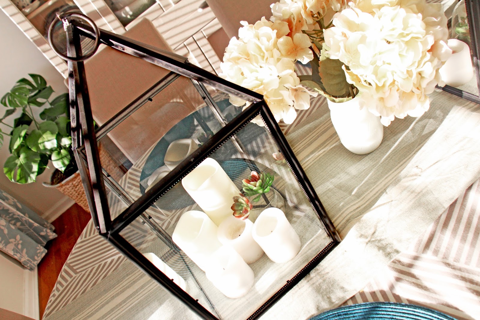 Grosgrain DIY Hurricane Lanterns Out of Dollar Store Frames