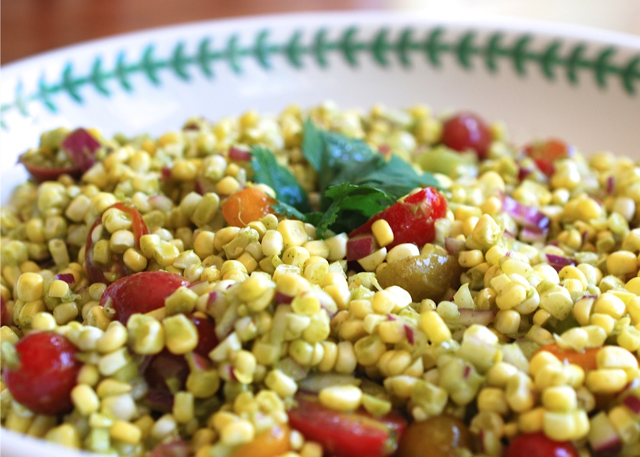 Cooking with Larue Corn and Tomato Salad with Cilantro Dressing