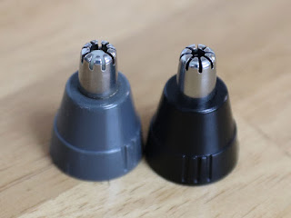 画像左が品番ER9971-Hの今まで使っていたもの
黒い方が今回新たに購入したER9972-Kのエチケットカッター替刃 エチケットカッターER9971-HとER9972-K替刃部分