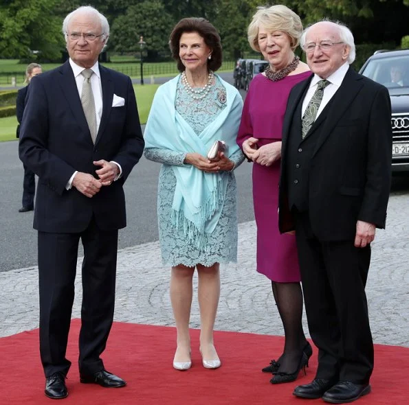 President Michael D Higgins and his wife Sabina Coyne. Queen Silvia and King Carl Gustaf visited the Croke Park GAA Stadium