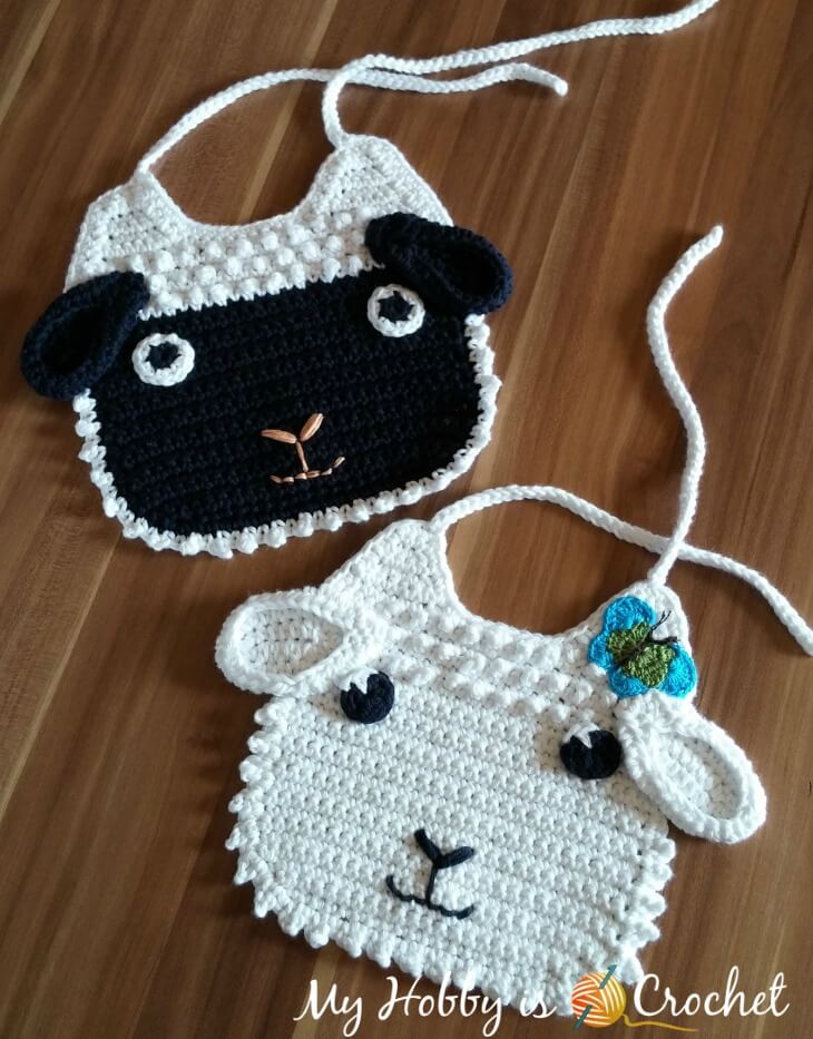 My Hobby Is Crochet Little Lamb Baby Bib Free Crochet Pattern My Hobby is Crochet