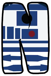 Letras de R2D2. R2D2 Letters.