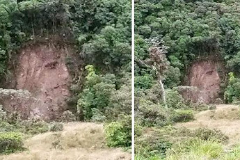 Heboh Penampakan Wajah Yesus Di Dinding Gunung, Real Or Fake?