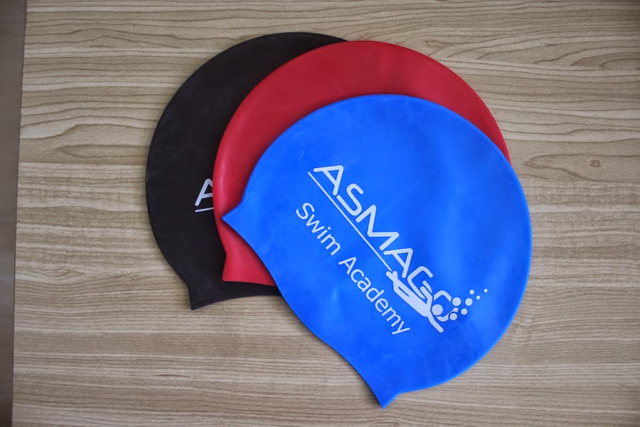 poqswim Asmaco swim academy swim caps produced by POQSWIM