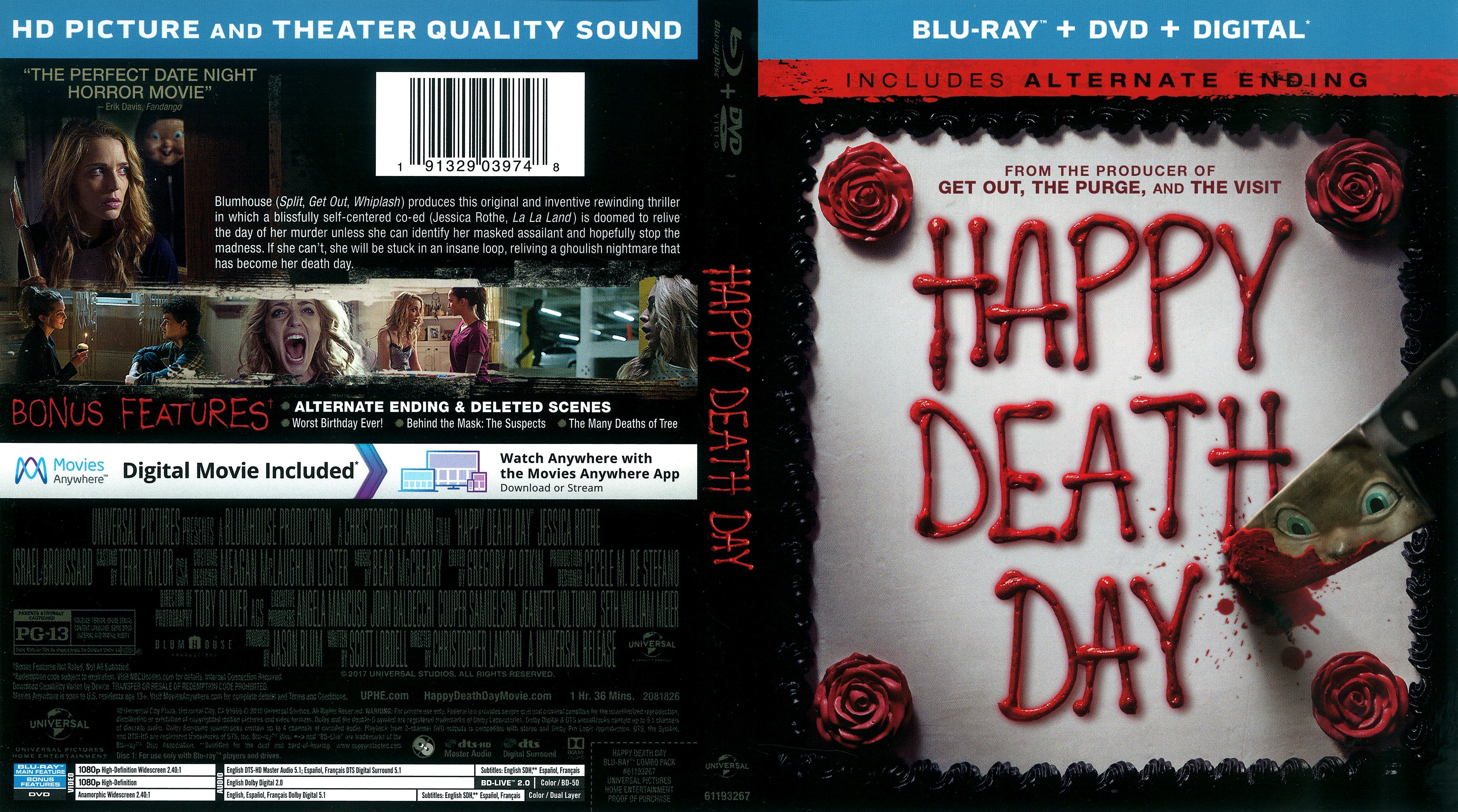 Happy Death Day Bluray Cover - Cover Addict - Free DVD 
