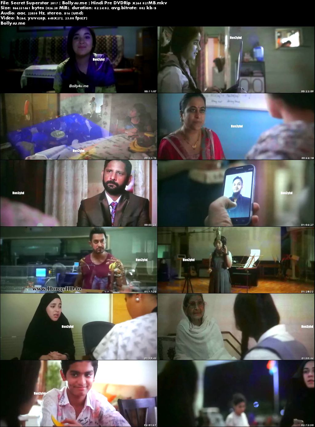 Secret Superstar 2017 Pre DVDRip 400MB Full Hindi Movie Download Hd 480p