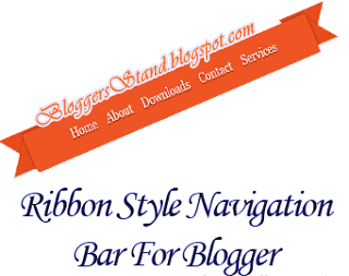 Add Ribbon Style Pressing Tabs Navigation Menu Bar for blogger