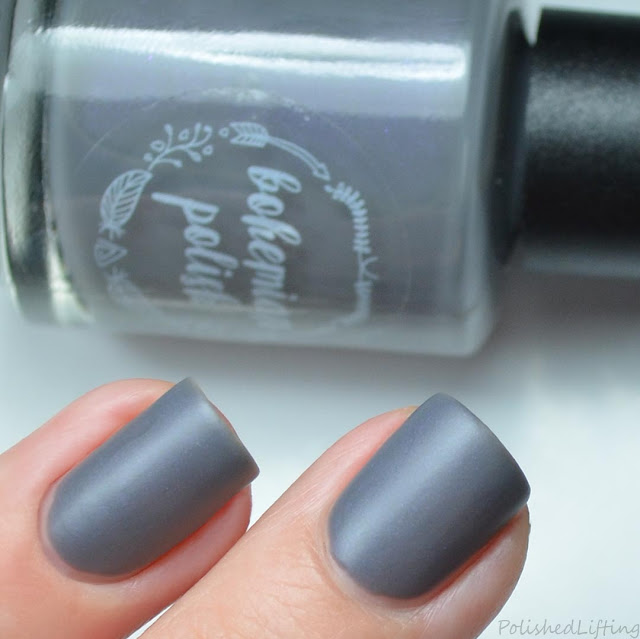 gray matte nail polish