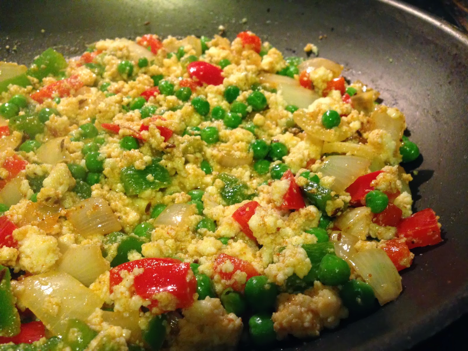 The Sizzling Pan Ricotta Cheese and Veggie Bhurji