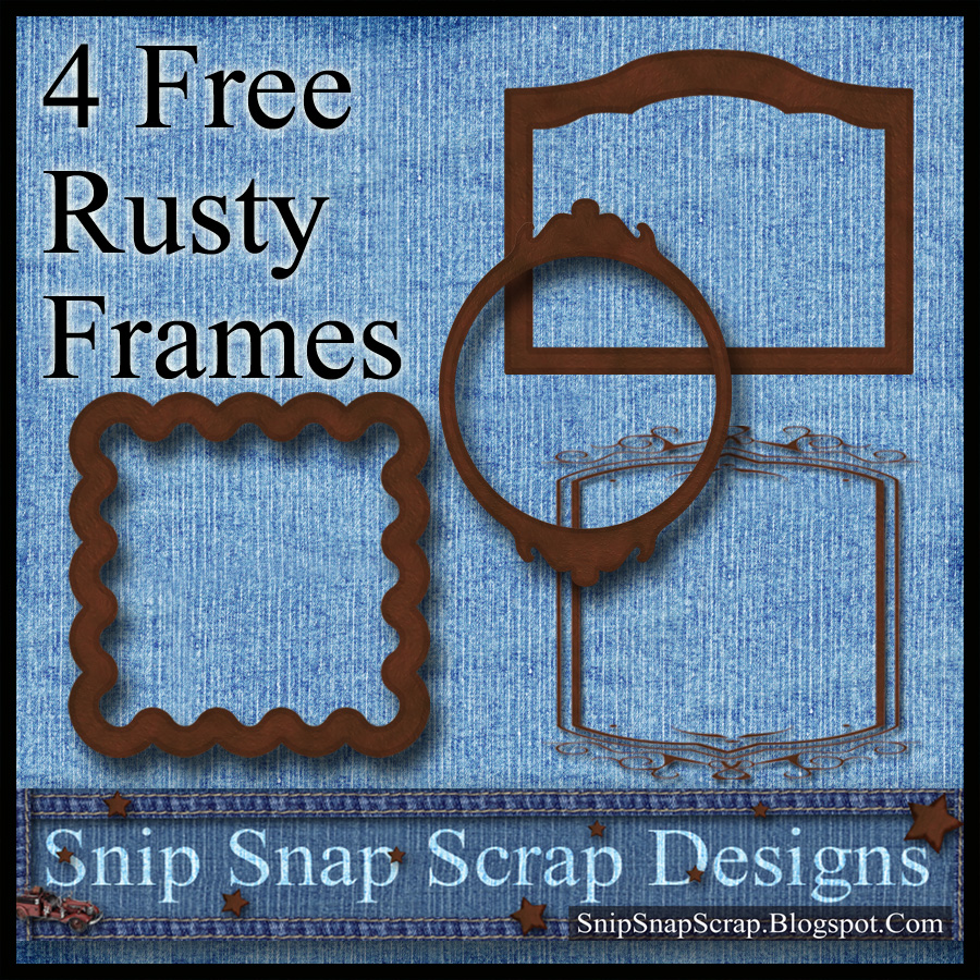 Snip Snap Scrap 4 Free Rusty Digi Scrapbook Frames