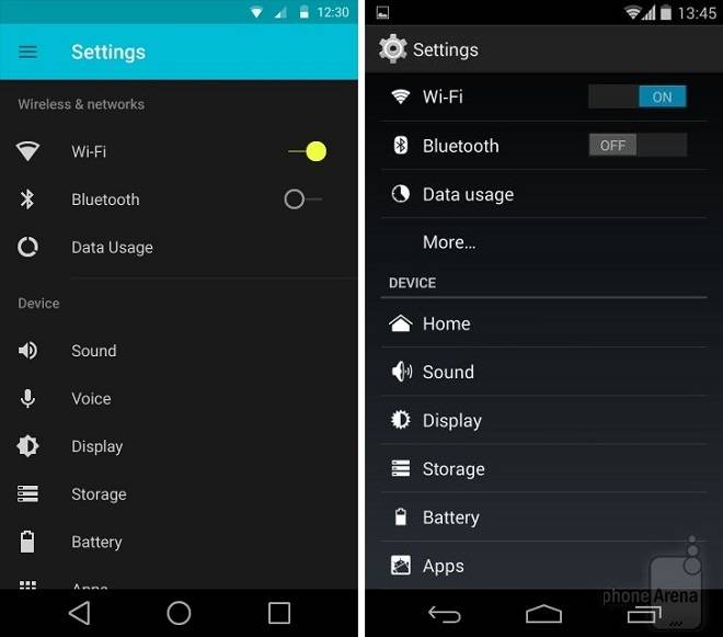 Veja comparações e mudanças do Android Kit Kat x Android L