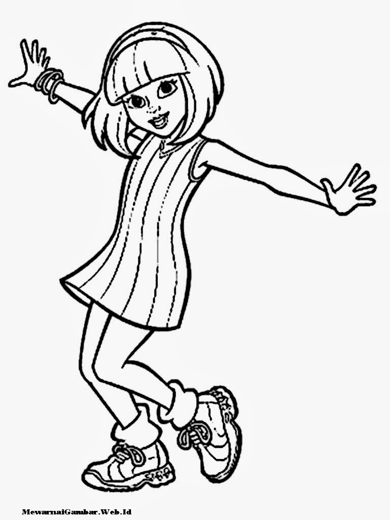 Mewarnai Gambar Anak Perempuan | Mewarnai Gambar