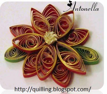 A Quilled Christmas Birdhouse Ornament from Antonella at www.quilling.blogspot.com  #Quilled #Quilling # Birdhouse #Ornament #Christmas