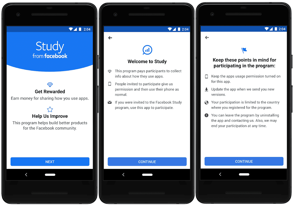 Facebook is introducing its another Market research app Study