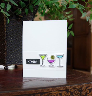 Clearly Besotted Raise a Glass Stamp Set