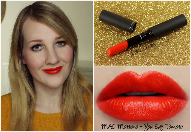 MAC You Say Tomato Mattene lipstick swatch