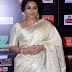 Hindi Actress Vidya Balan At Zee Cine Awards In White Saree