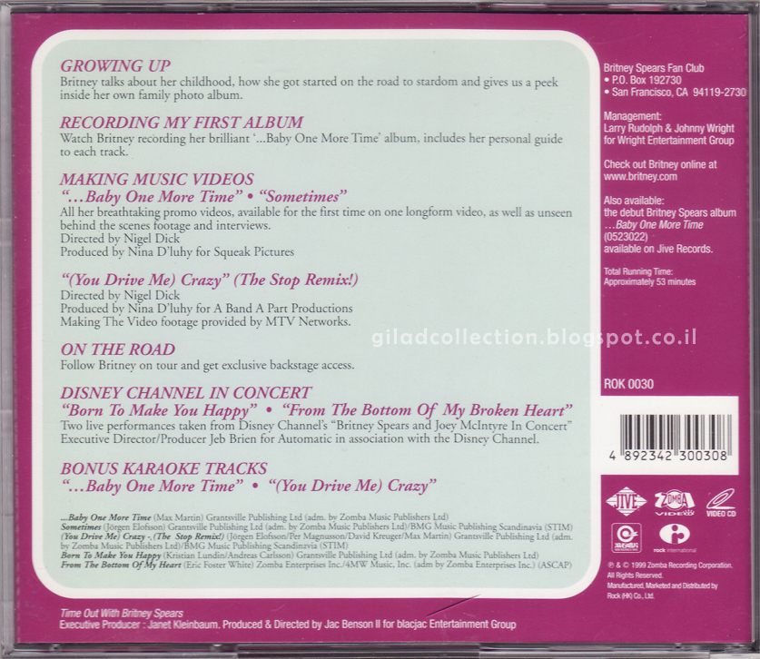 Britney Spears Collection By Gilad Time Out With Britney Spears Hong Kong Vcd