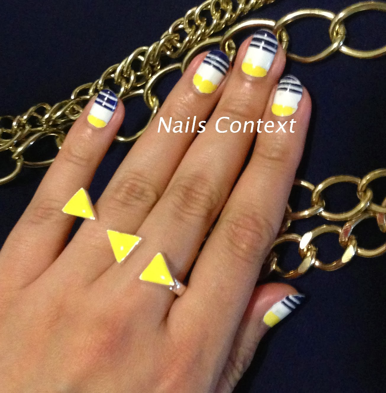 Nails Context Yellow And Navy nails-context-yellow-and-navy