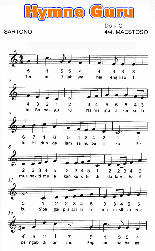 Lagu Nasional Hymne Guru