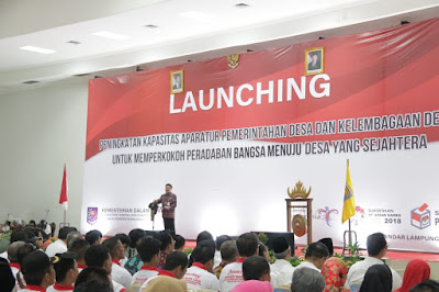Bupati Pringsewu Hadiri Launching Peningkatan Kapasitas Aparatur dan Lembaga Desa