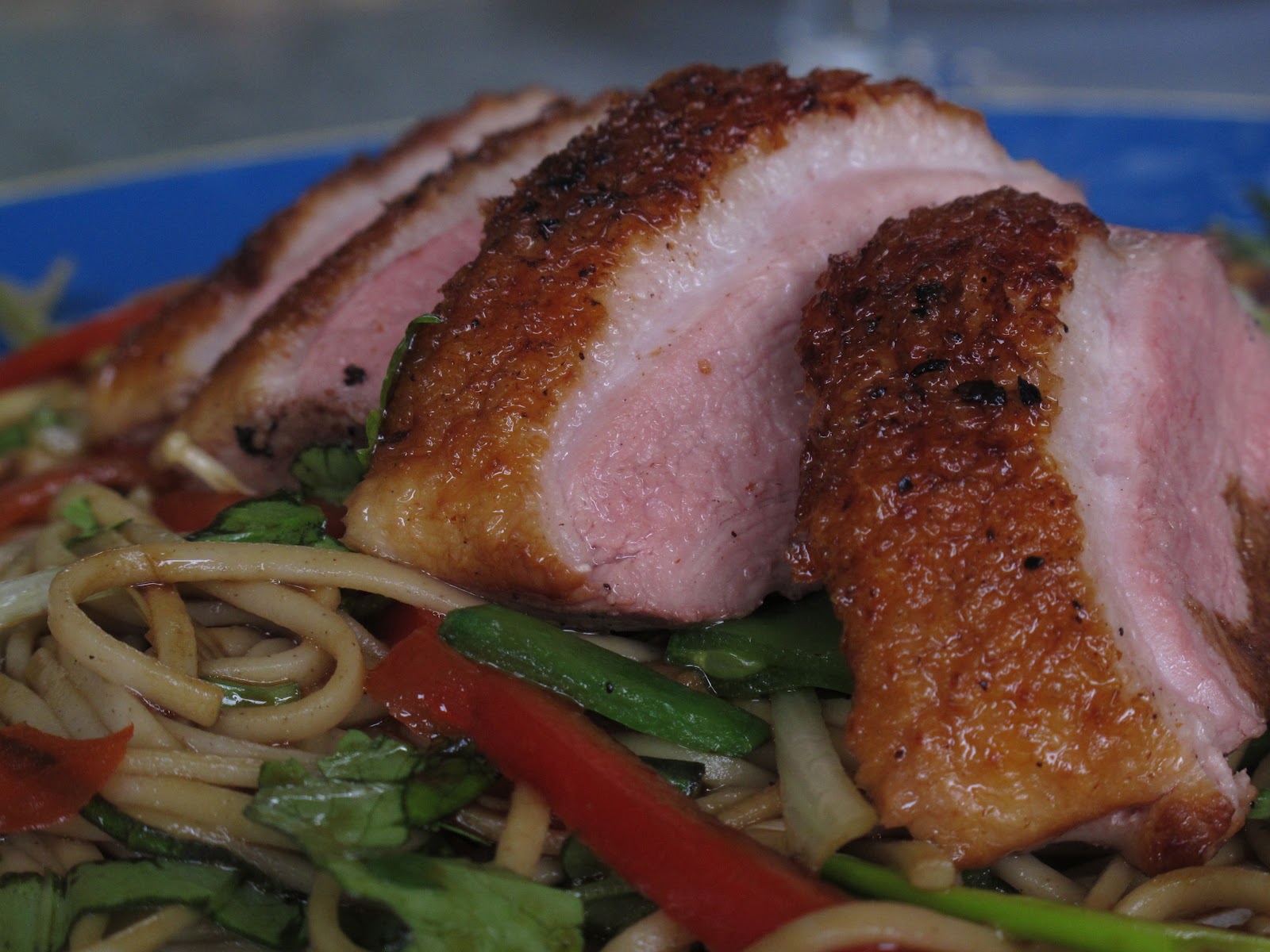 muppys Chai Smoked Duck Breast on Soba Noodle Salad