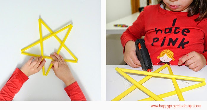 DIY: estrella con pajitas DIY: estrella con pajitas