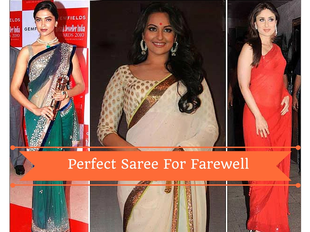 best saree to wear on farewell
