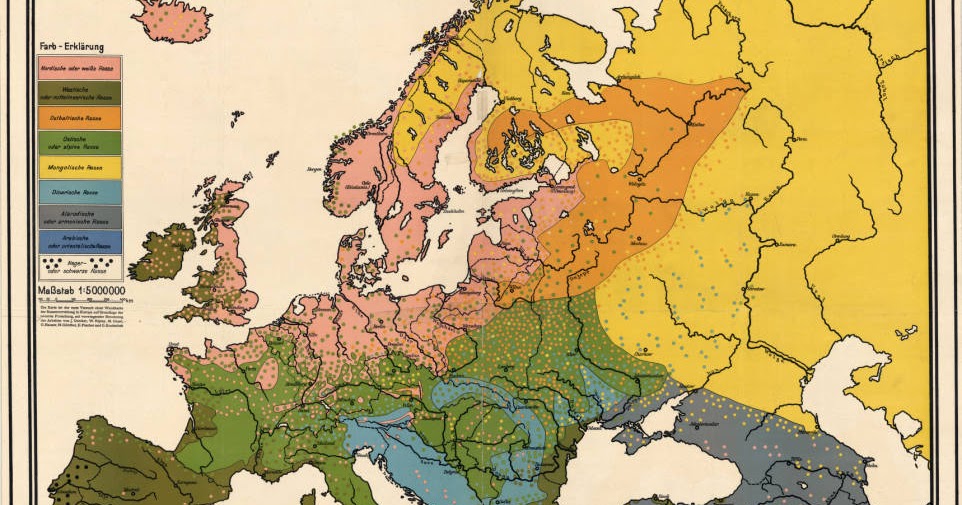 ΦΥΛΕΤΙΚΑ Φυλετικός χάρτης της Ευρώπης Ewald Banse