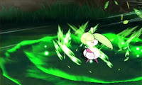 Mundo Pokémon - 562- Steenee. Tipo: planta. Evolução: Tsareena (nível 29 e  aprender o Movimento Stomp). Histórico: As sépalas em sua cabeça  desenvolveram-se para proteger seu corpo. São muito duras, por isso