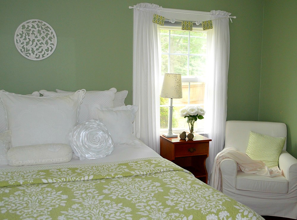 Cottage Style Green Bedroom