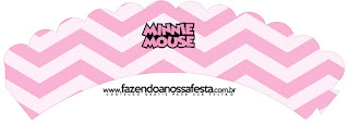 Coqueta Minnie en Rosa: Wrappers y Toppers para Cupcakes para Imprimir Gratis. Coqueta Minnie en Rosa: Wrappers y Toppers para Cupcakes para Imprimir Gratis.