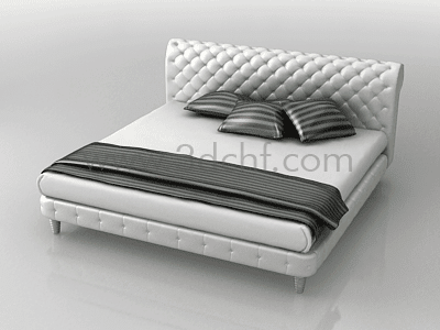 leather bed 3d model