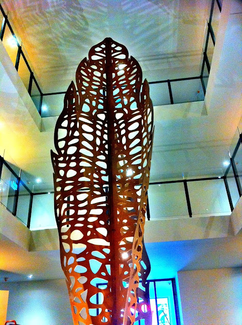 Lump Leaf Skeleton Sculpture Corten Steel