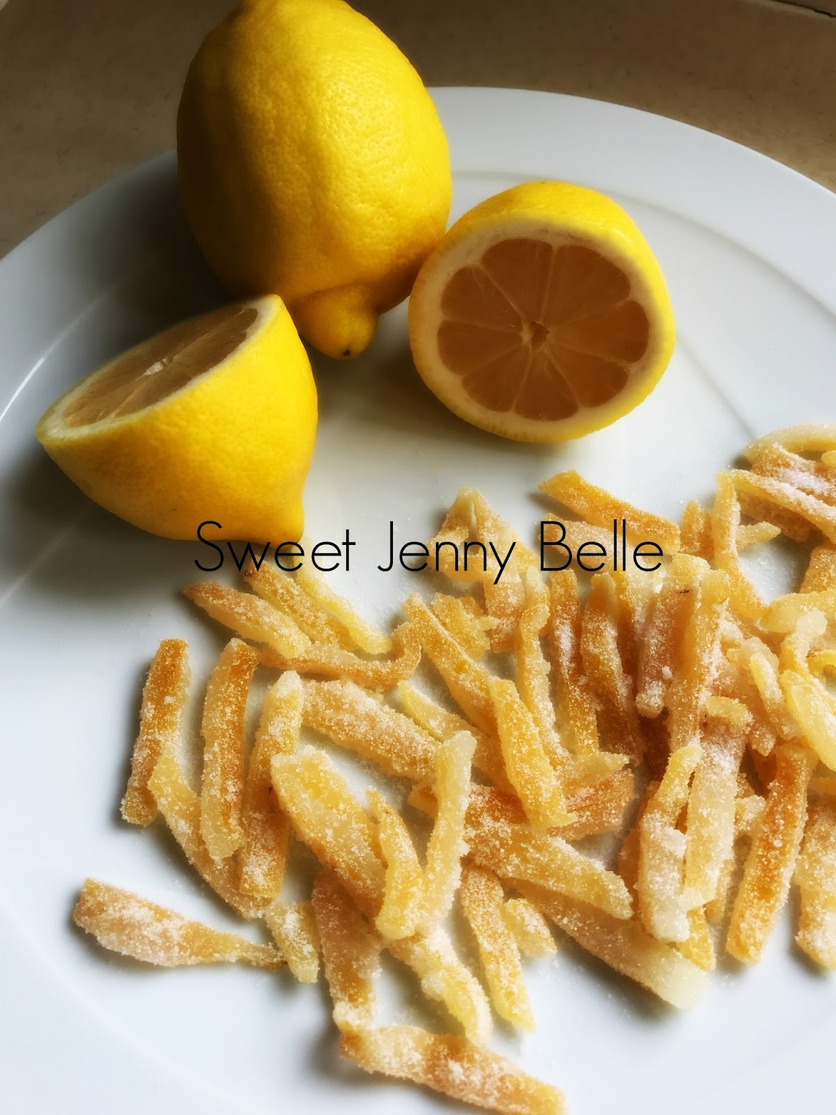 Easy Candied Lemon Peel Sweet Jenny Belle easy sugar cookie