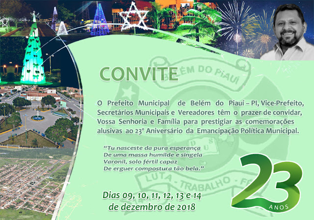 Programação Completa do Aniversário de Belém do Piauí com seis dias de atividades; Confira! piauí em alerta