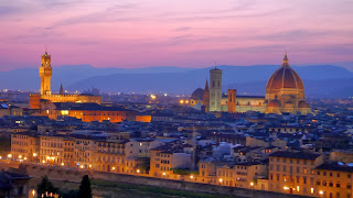 A famosa vista do Piazzale Michelangelo