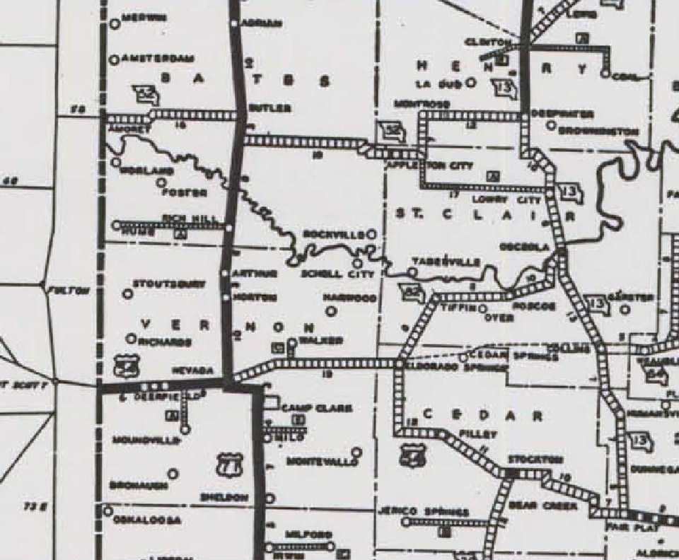 Rich Hill Missouri History First Farm Market Road in Bates County