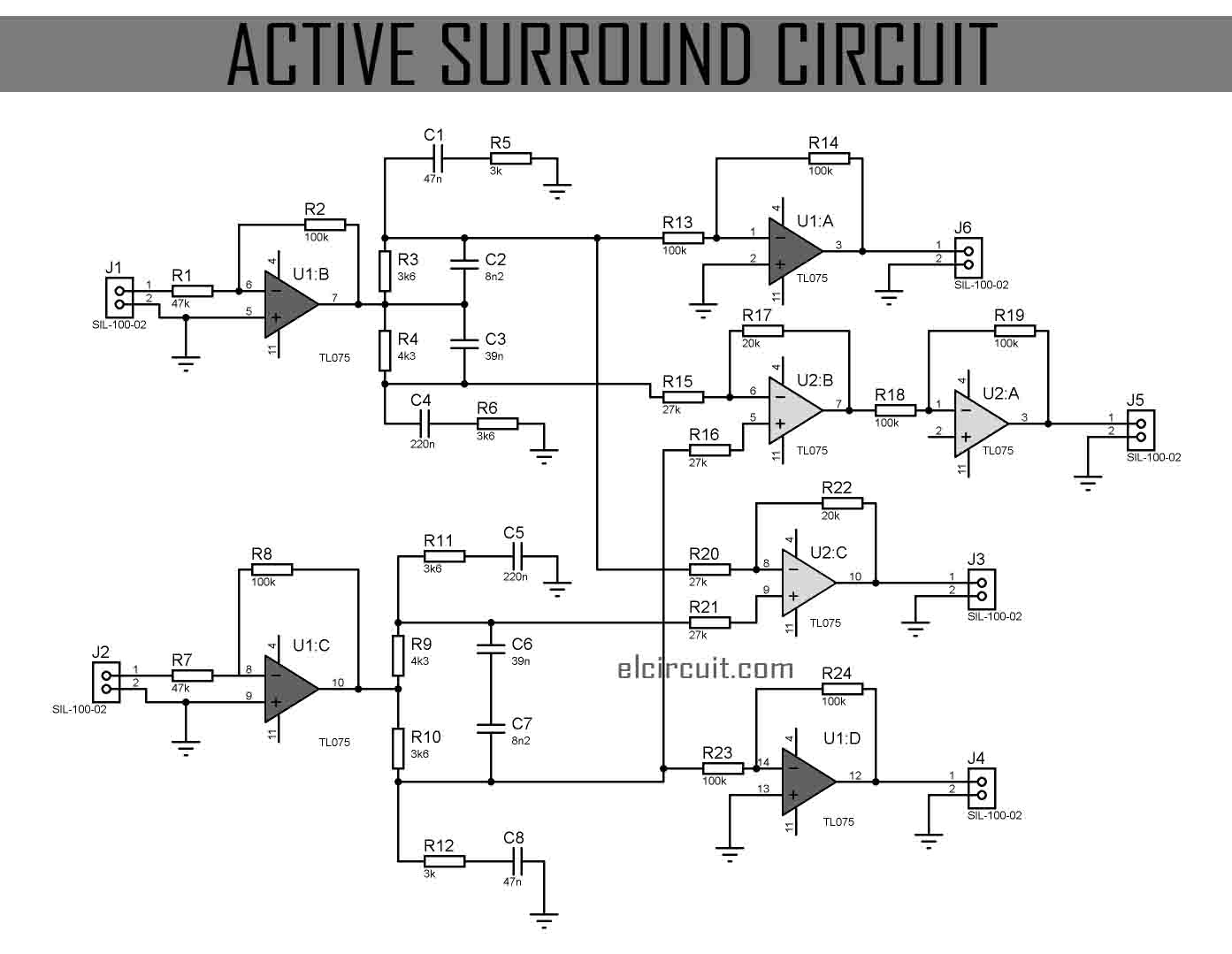 Active Surround Sound Circuit