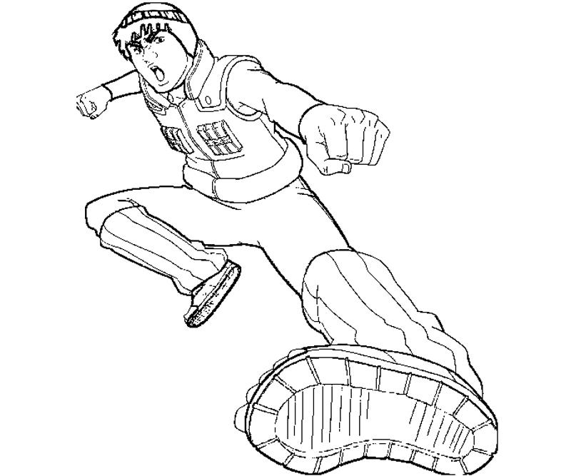 Might Guy 5 Coloring Crafty Teenager