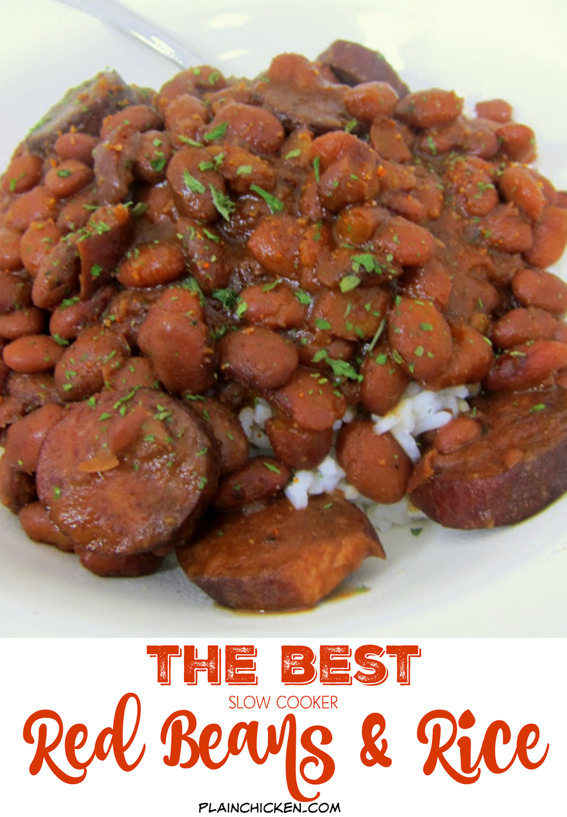 Slow Cooker Red Beans & Rice Plain Chicken
