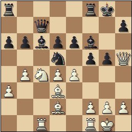 Partida de ajedrez Arcadi Valls vs. Francisco José Pérez, I Torneo Nacional de Mataró 1948, posición después de 18.e4!