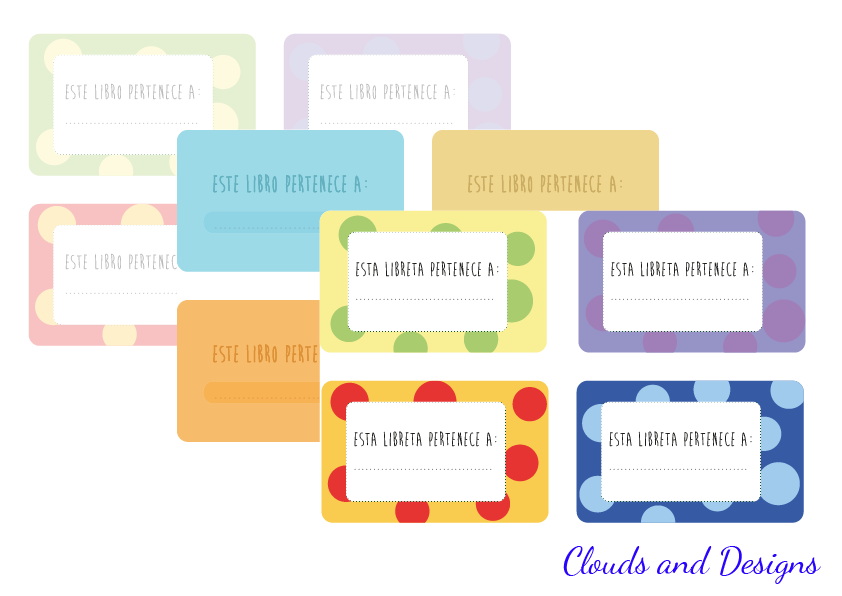 etiquetas libros libretas