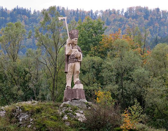 Góral na skale Kotuńki. Góral na skale Kotuńki.