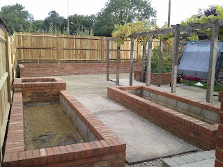 Garden Progress the final phase of hard landscaping Garden hard landscaping